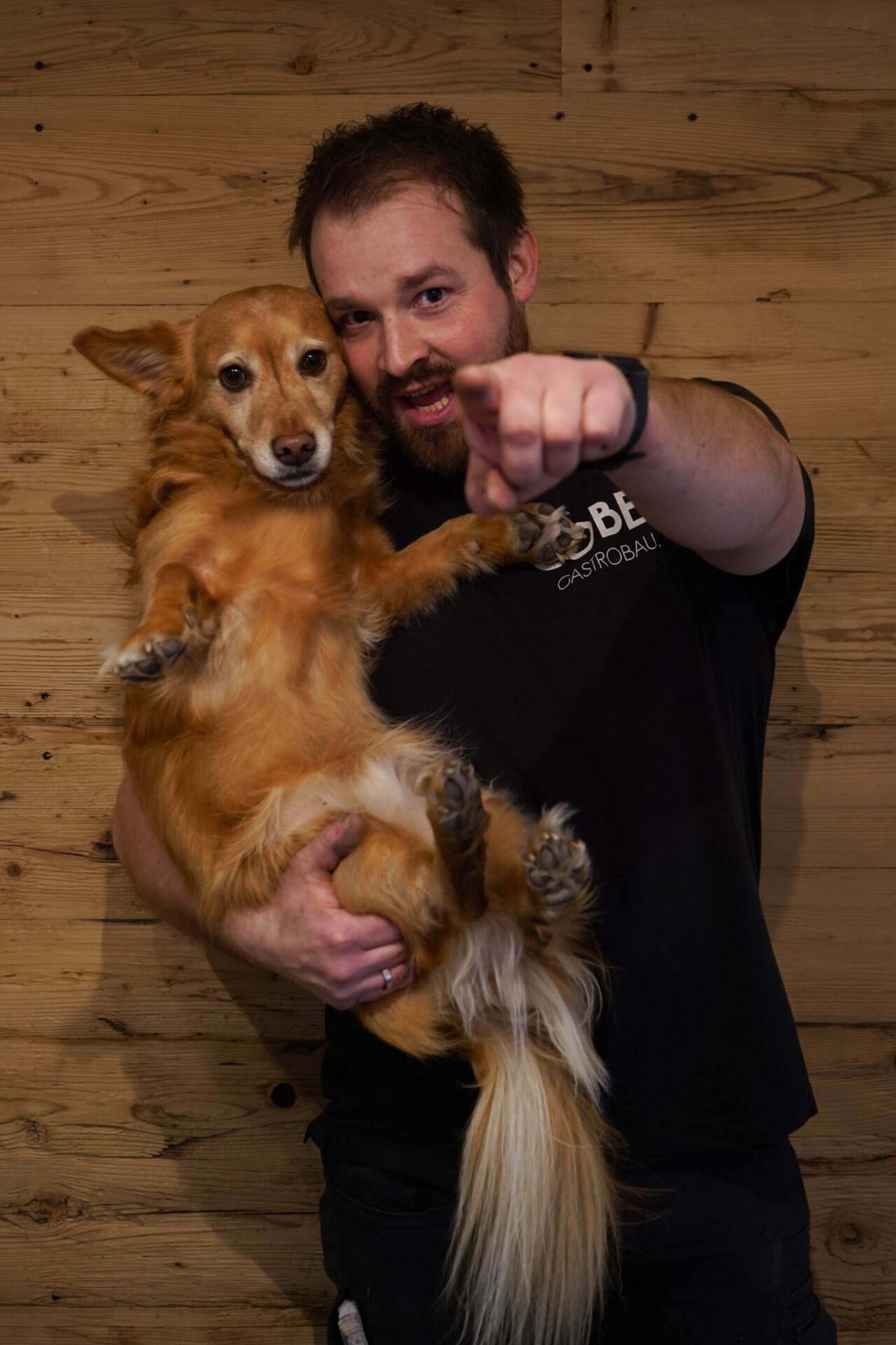 Christian Ringleb & Hund Toni von Cobe Gastrobau